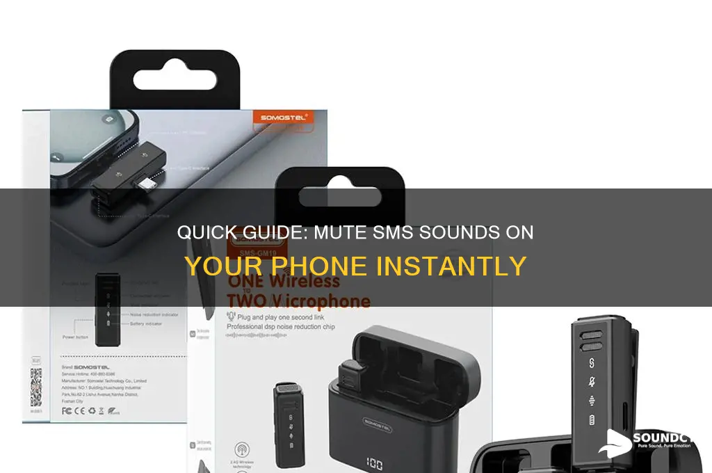 how to silence sms sounds