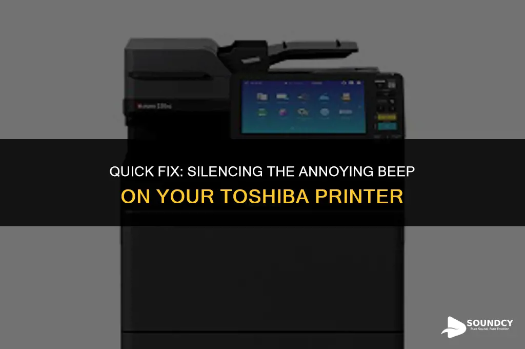 how to silence the beeping sound on toshiba printer