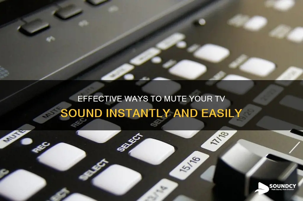 how to silence tv sound