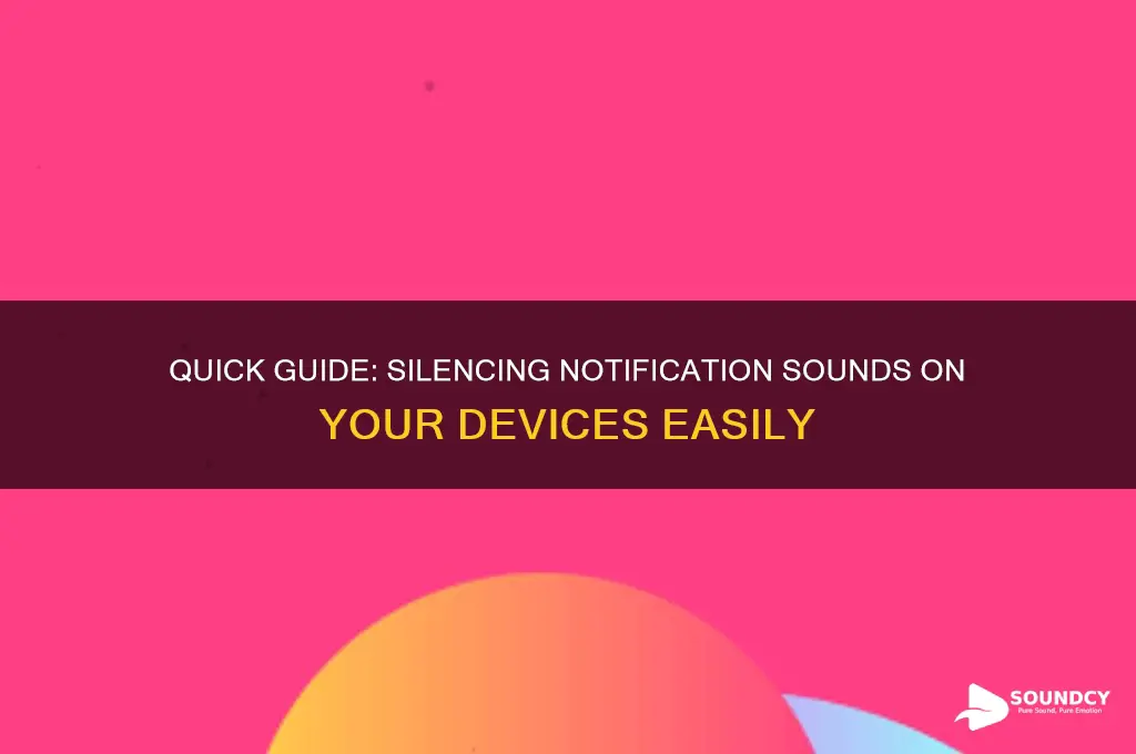 how to silent notification sound