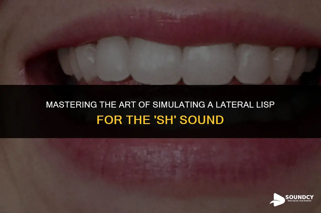 how to simulate a lateral lisp for sh sound