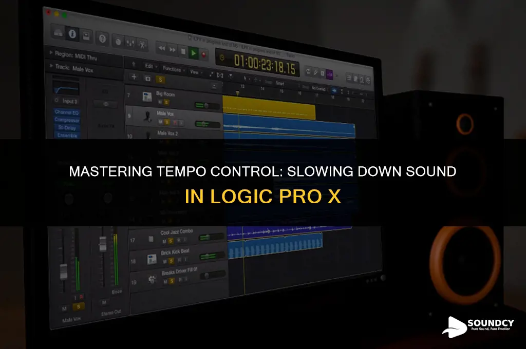 how to slow down sound in logic pro x