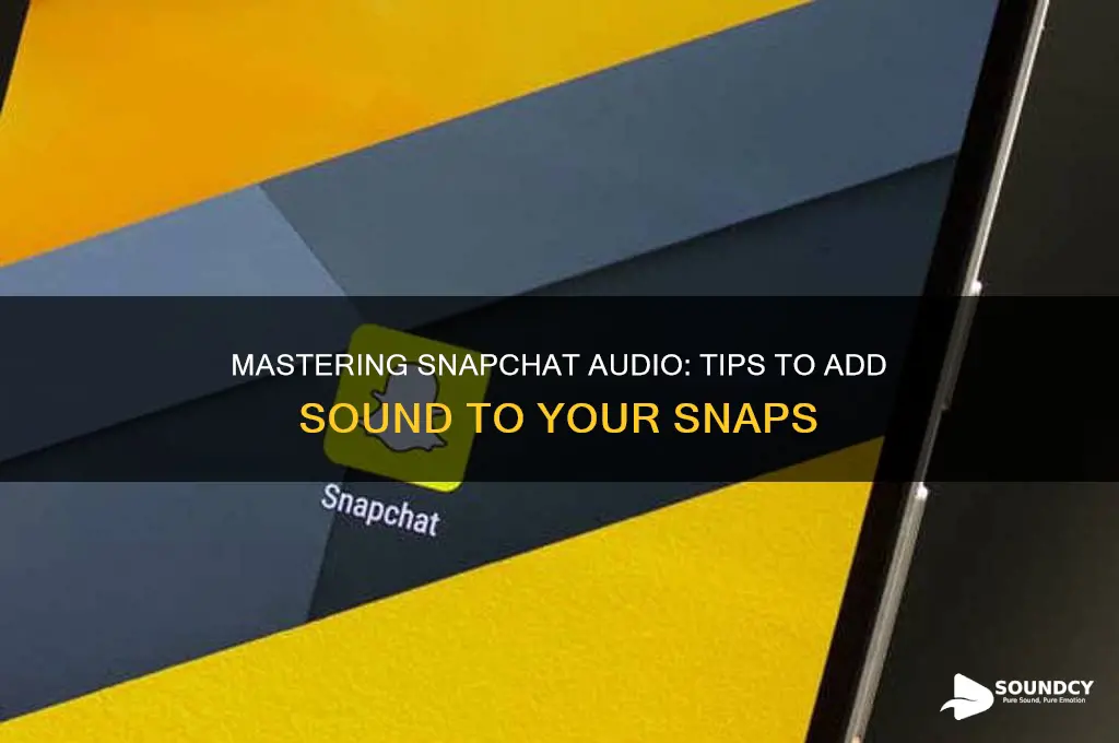 how to snapchat with sound