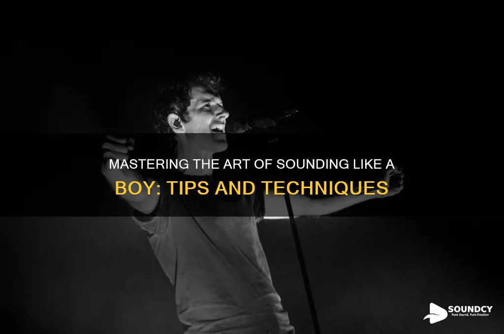 how to sound a boy