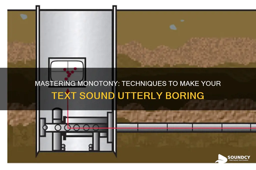 how to sound boring text