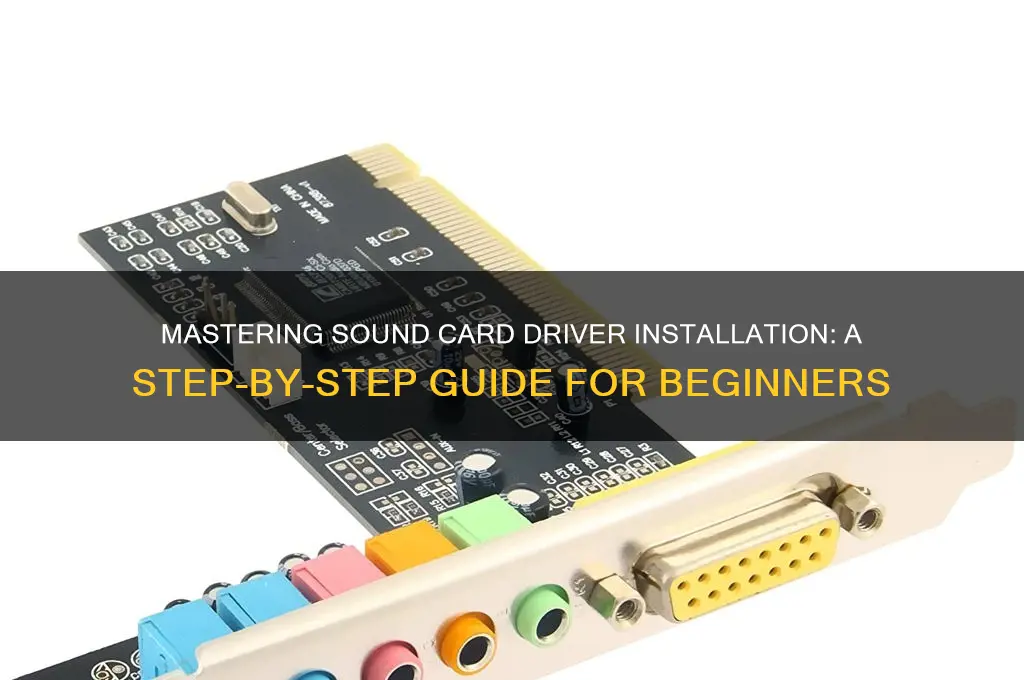 how to sound card driver