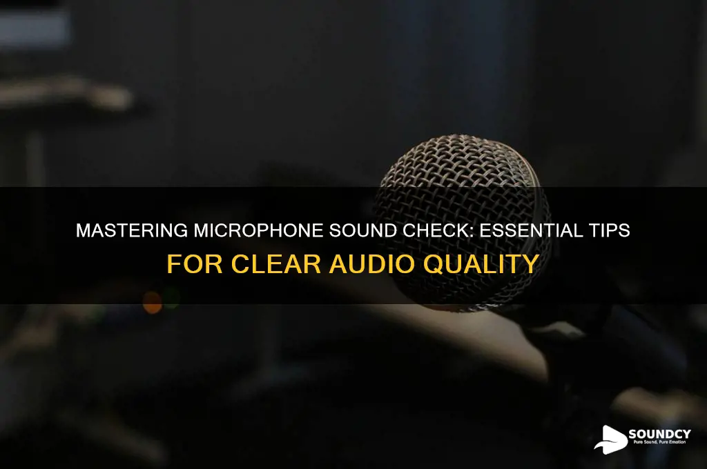 how to sound check microphone