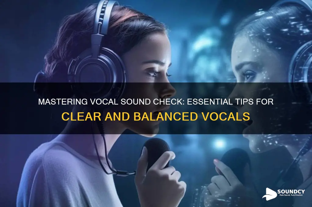 how to sound check vocals