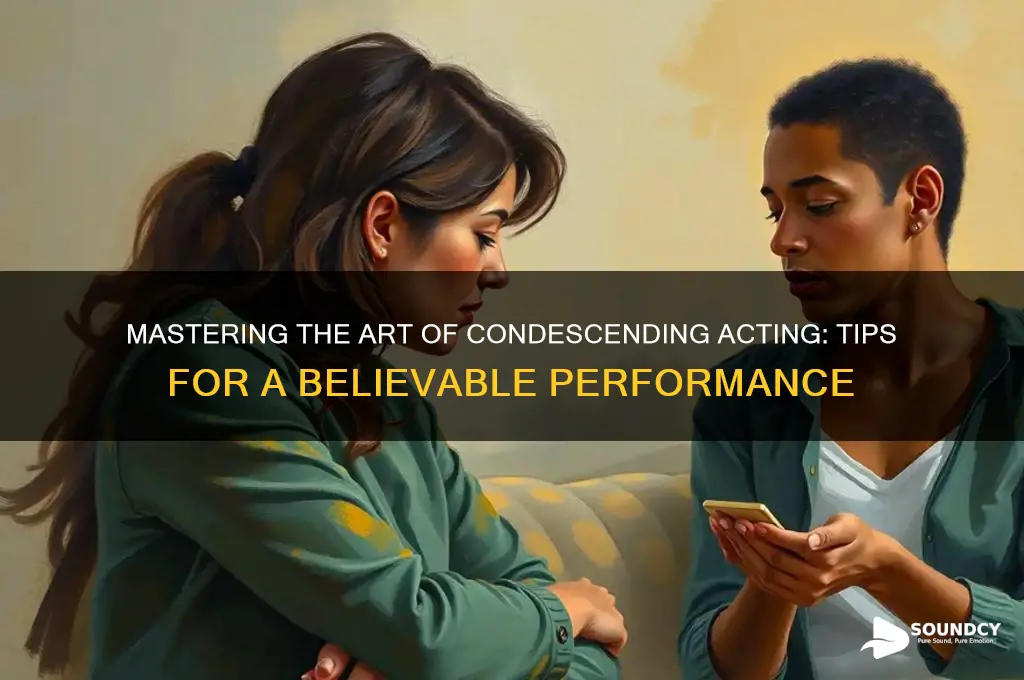how to sound condescending acting