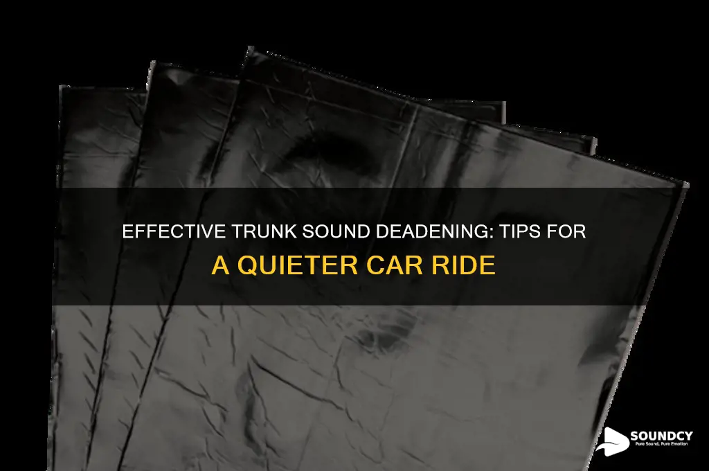 how to sound deaden trunk