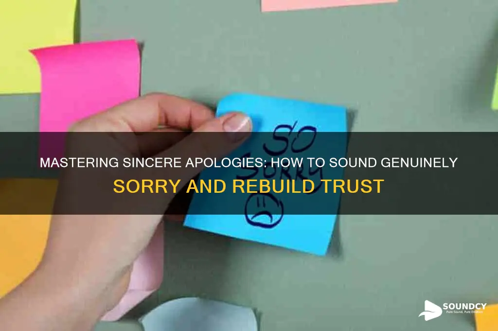 how to sound genuinely sorry