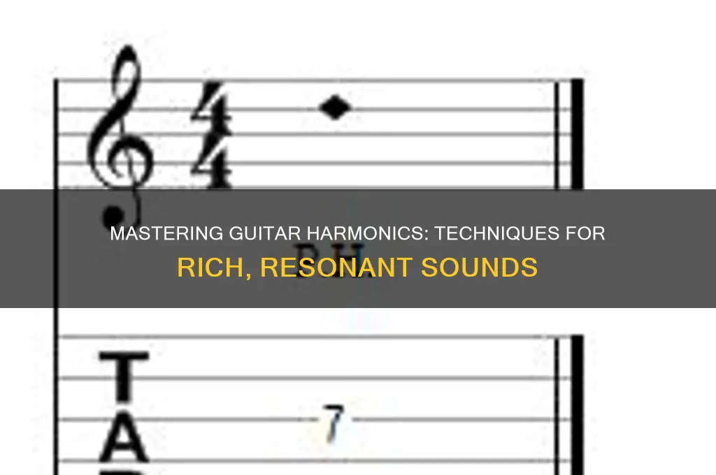 how to sound harmonics guitar