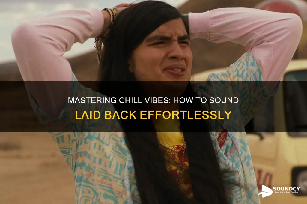 how to sound laid back
