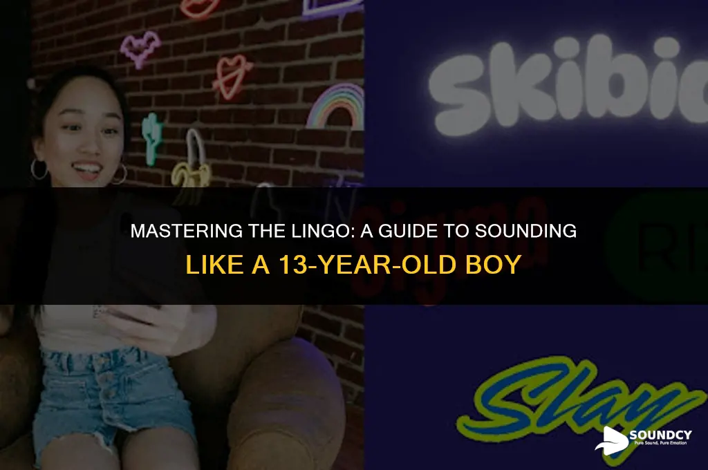 how to sound like a 13 year old boy