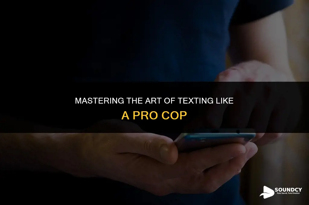 how to sound like a cop in a text
