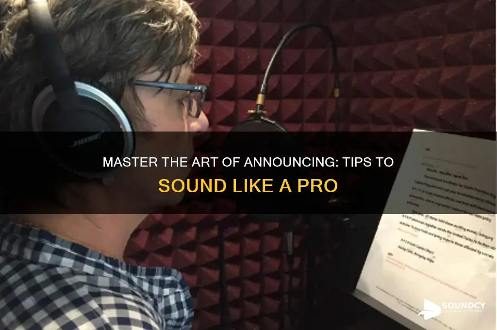 how to sound like announcer