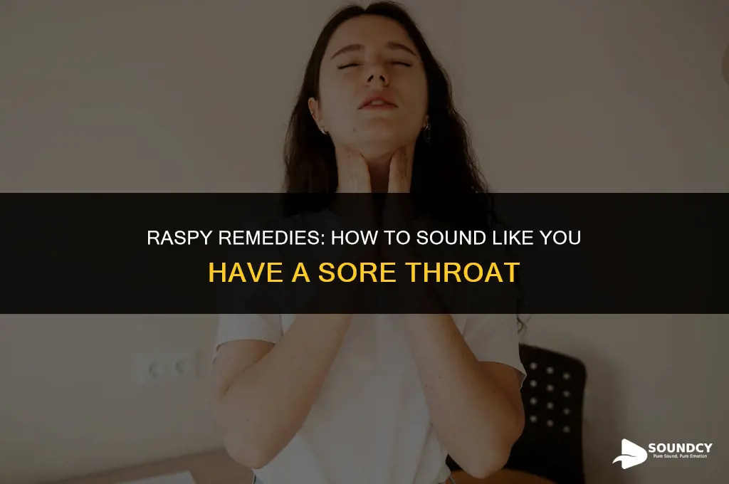 how to sound like i have a sore throat