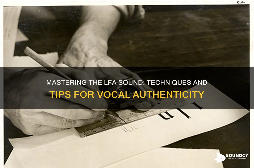 how to sound like lfa