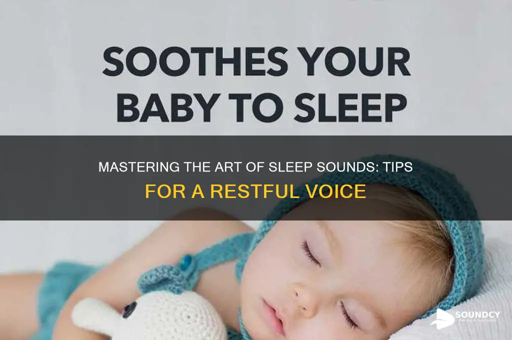 how to sound like sleep
