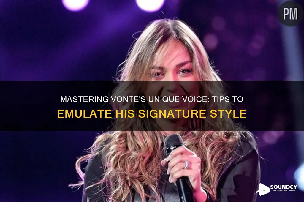 how to sound like vonte