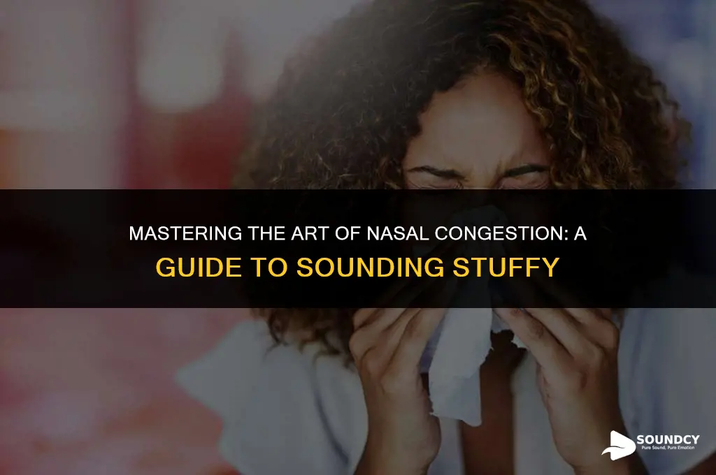 how to sound like you have a stuffy nose