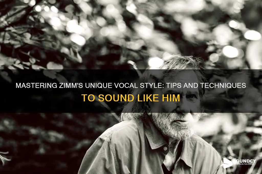 how to sound like zimm
