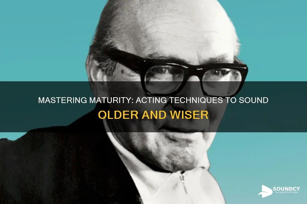 how to sound older acting