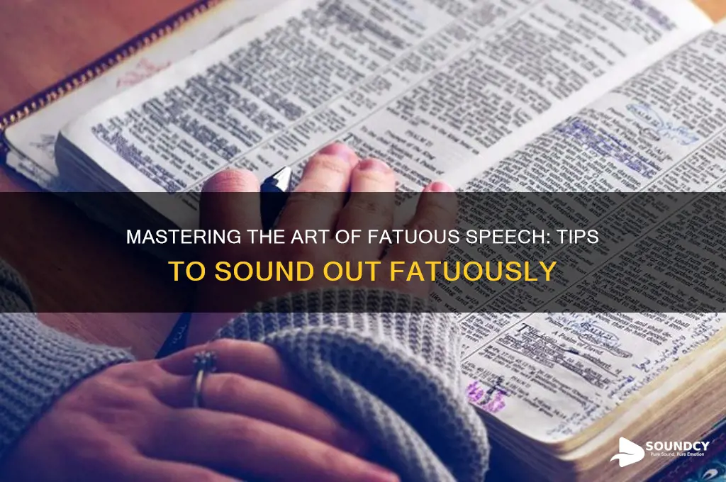 how to sound out fatuously