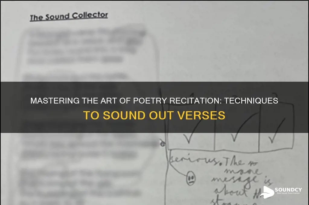 how to sound out poetry
