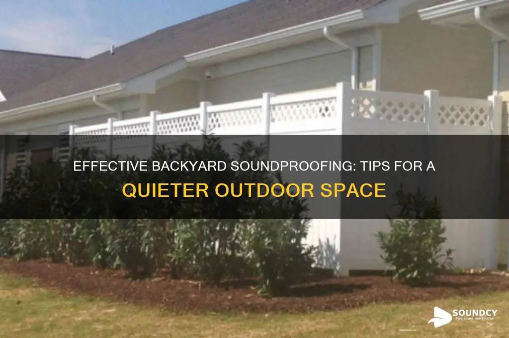 how to sound proof backyard