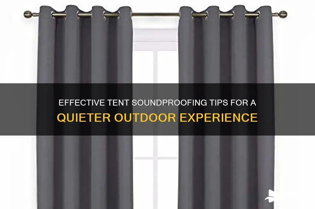 how to sound proof tent