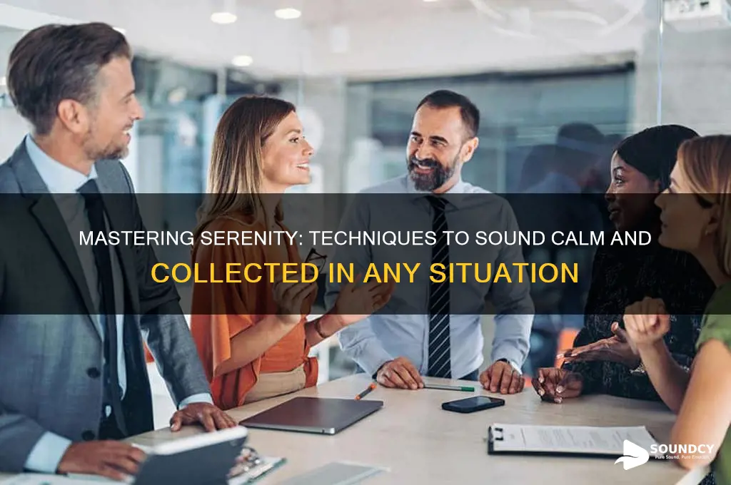 how to sound really calm