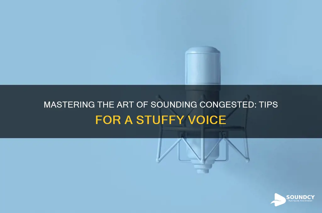 how to sound stuffed up