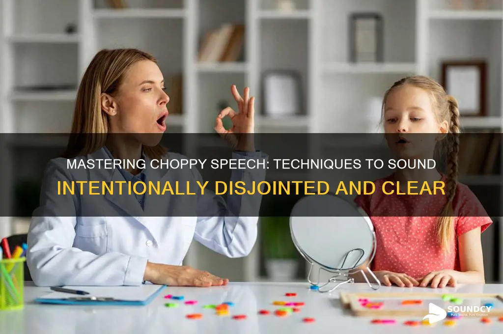 how to speak sounding choppy