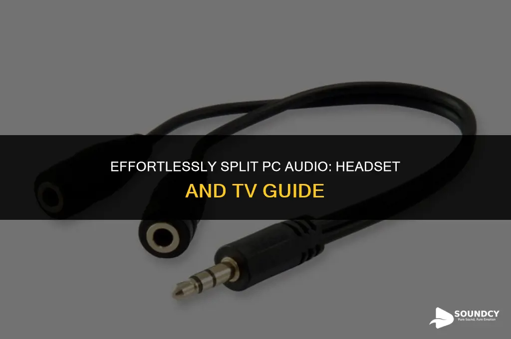 how to split pc sounds between headset and tv