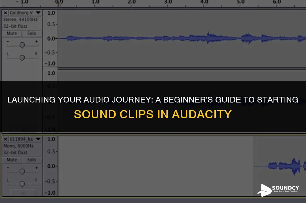 how to start a new sound clip in audacity