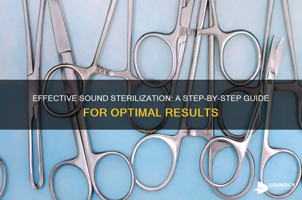 how to sterlize a sound