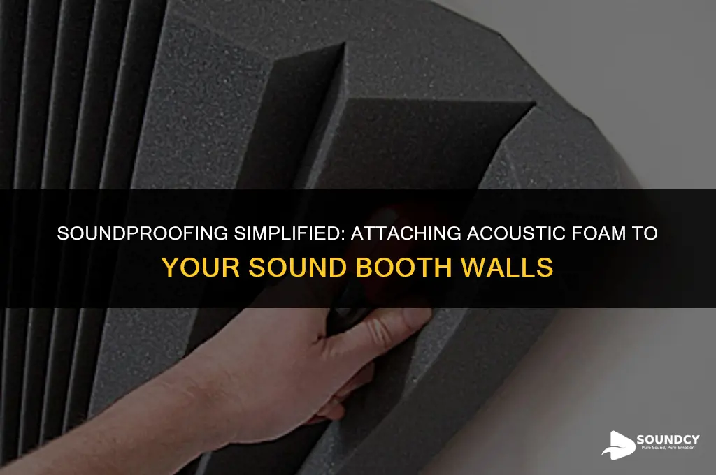 how to stick acoustic foam to sound booth wall