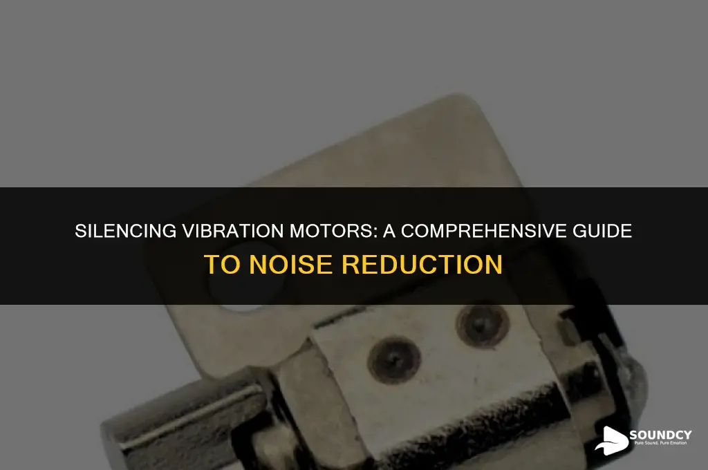 how to stop a vibration motor from making sound
