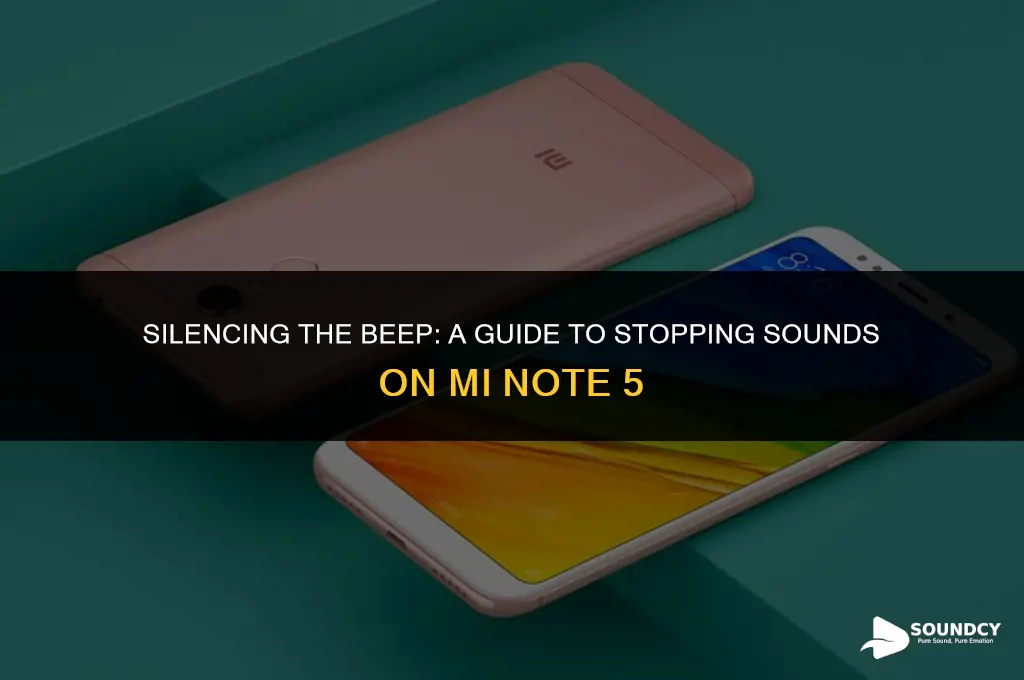 how to stop beep sound in mi note 5