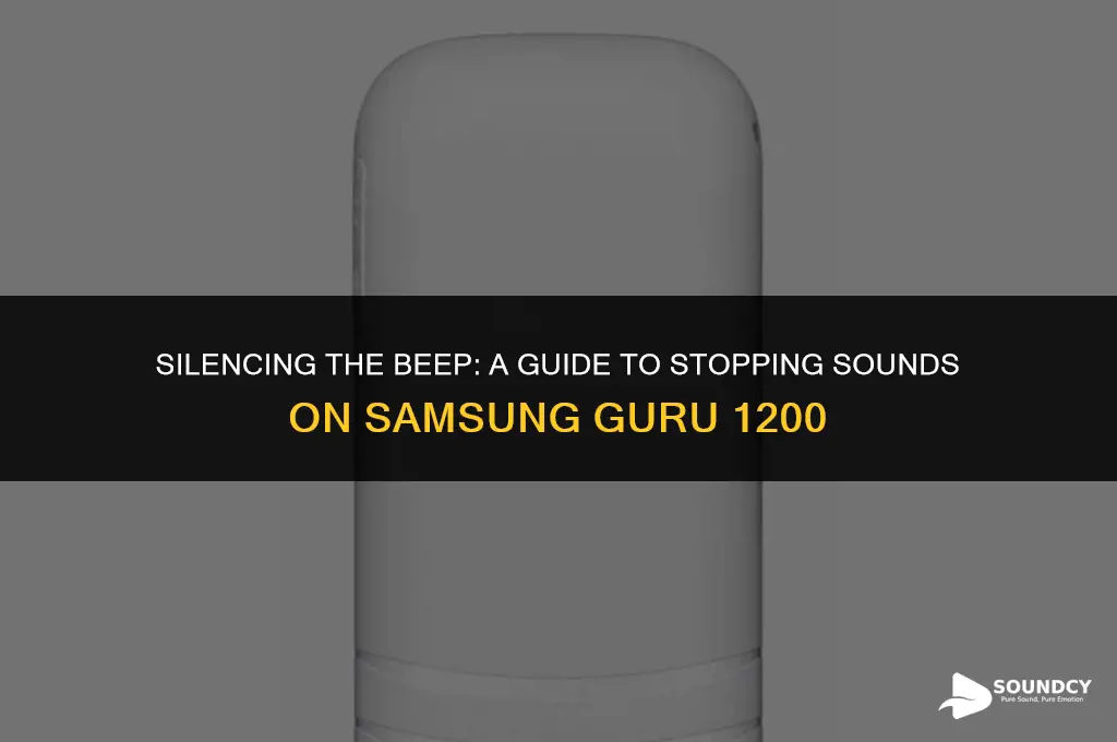how to stop beep sound in samsung guru 1200