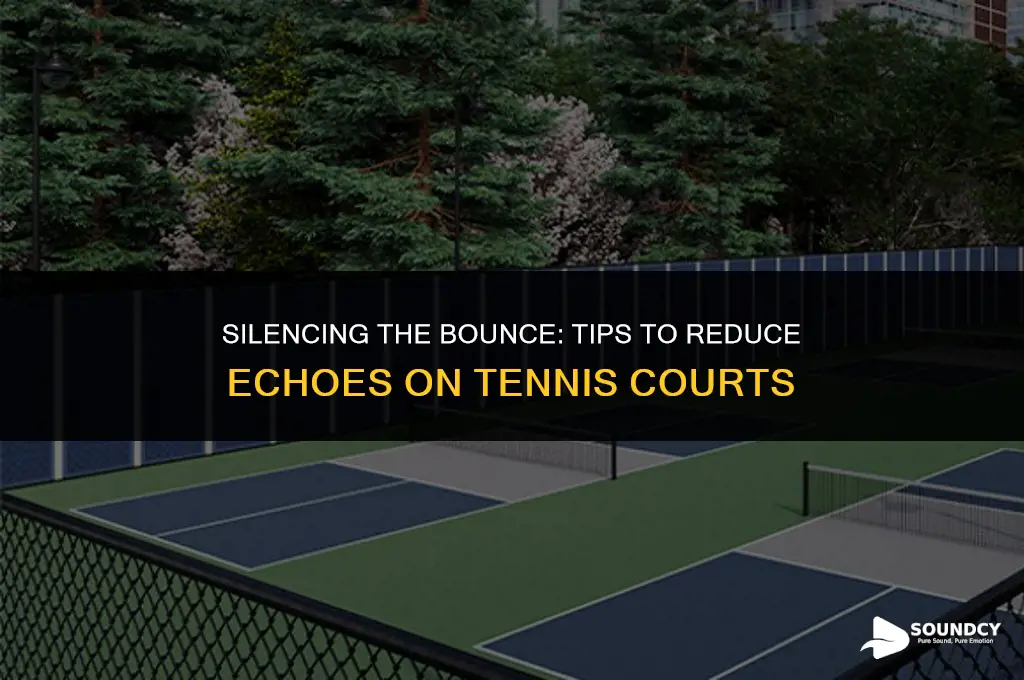 how to stop echoes sounds on a tennis court