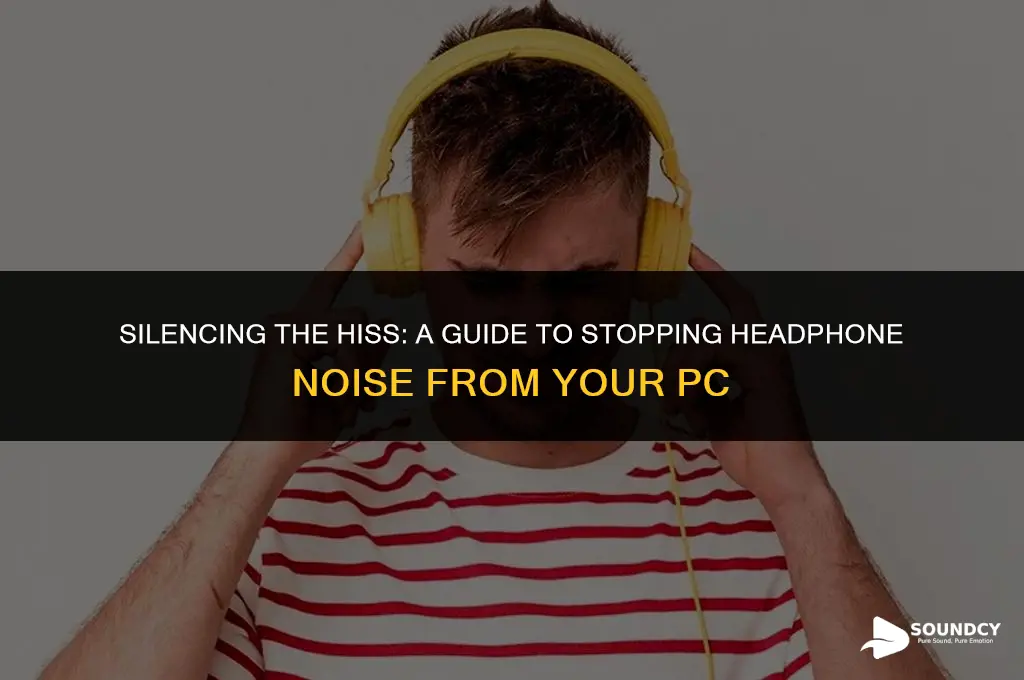 how to stop hissing sound in headphones from pc