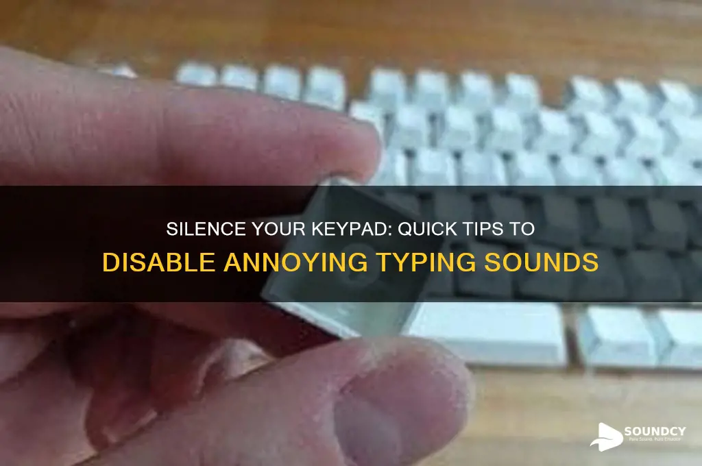 how to stop keypad sound