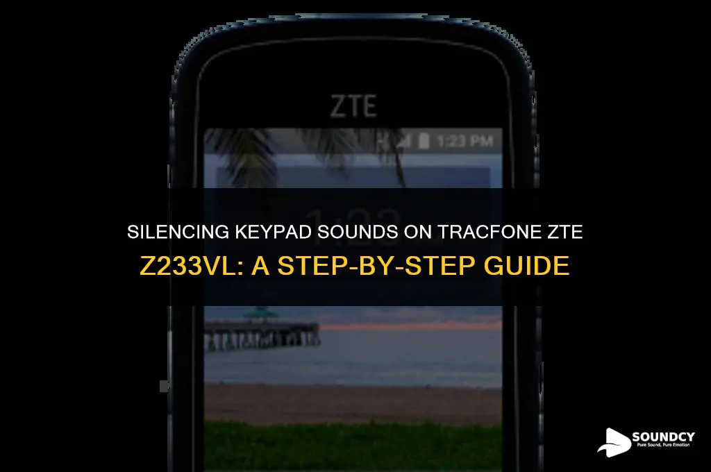 how to stop keypad sounds on tracfone zte z233vl
