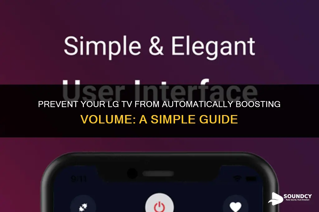 how to stop lg tv from increasing sound level