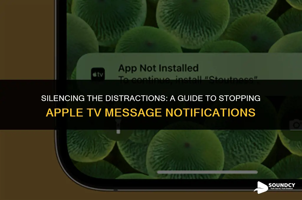 how to stop message notification sounds on apple tv