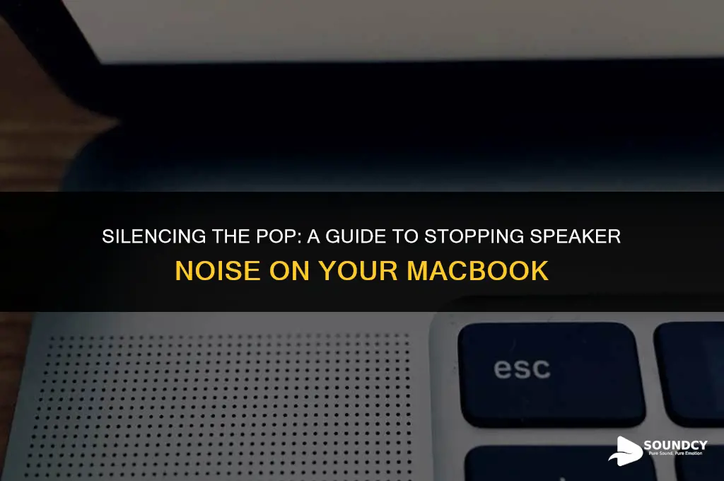 how to stop popping sound from speakers in macbook
