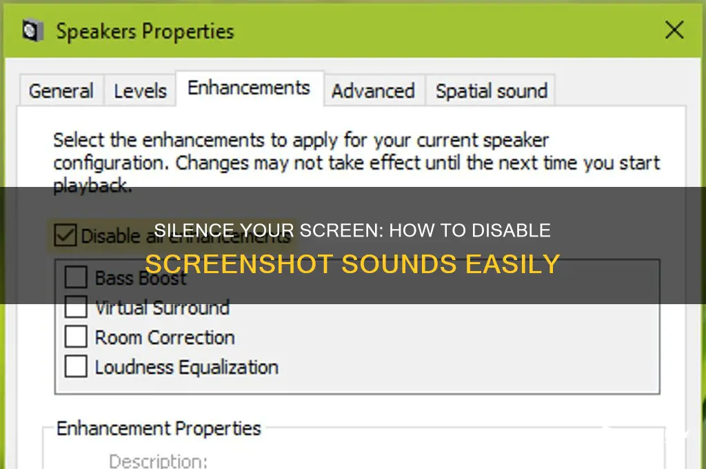 how to stop screenshot sound
