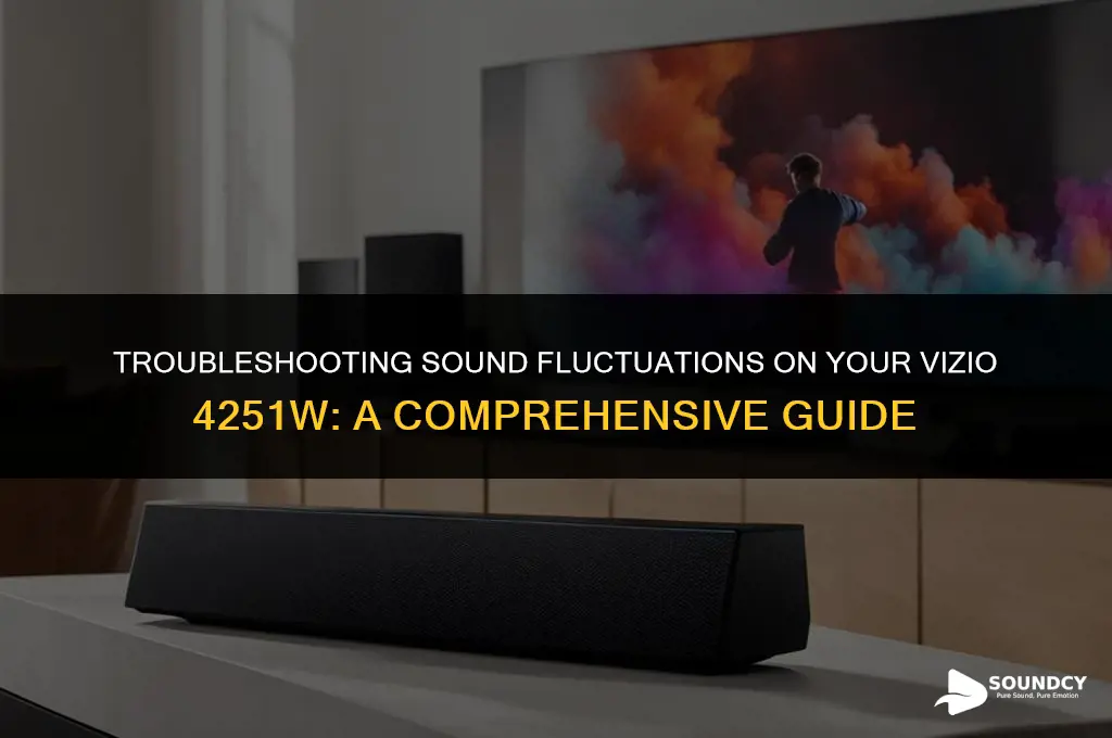 how to stop sound fluctuates for vizio 4251 w